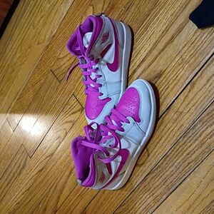 Air Jordan Pink  and White Sneakers